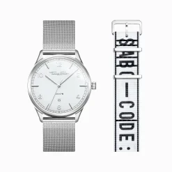 Fashion Set Code TS weiße Uhr und weißes Urban Armband Damen Uhren|Damenuhren